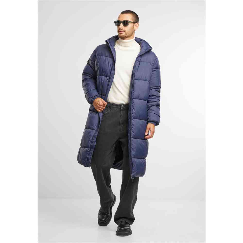 Urban Classics - Long Puffer winterjas - Donkerblauw